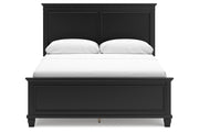Lanolee Black Queen Panel Bed - Gate FurnitureQueen Bed