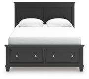 Lanolee Black Queen Panel Storage Bed - B687B17