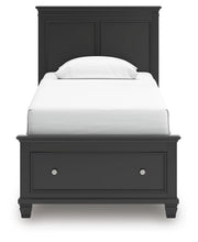 Lanolee Black Twin Panel Storage Bed - B687B21