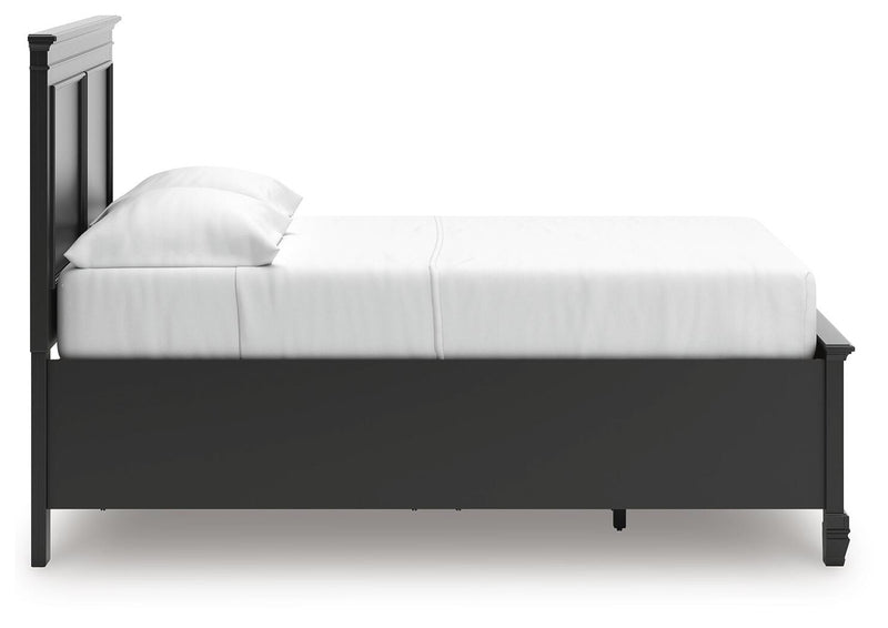 Lanolee Full Panel Storage Bed, Dresser and Chest in Black - PKG023911