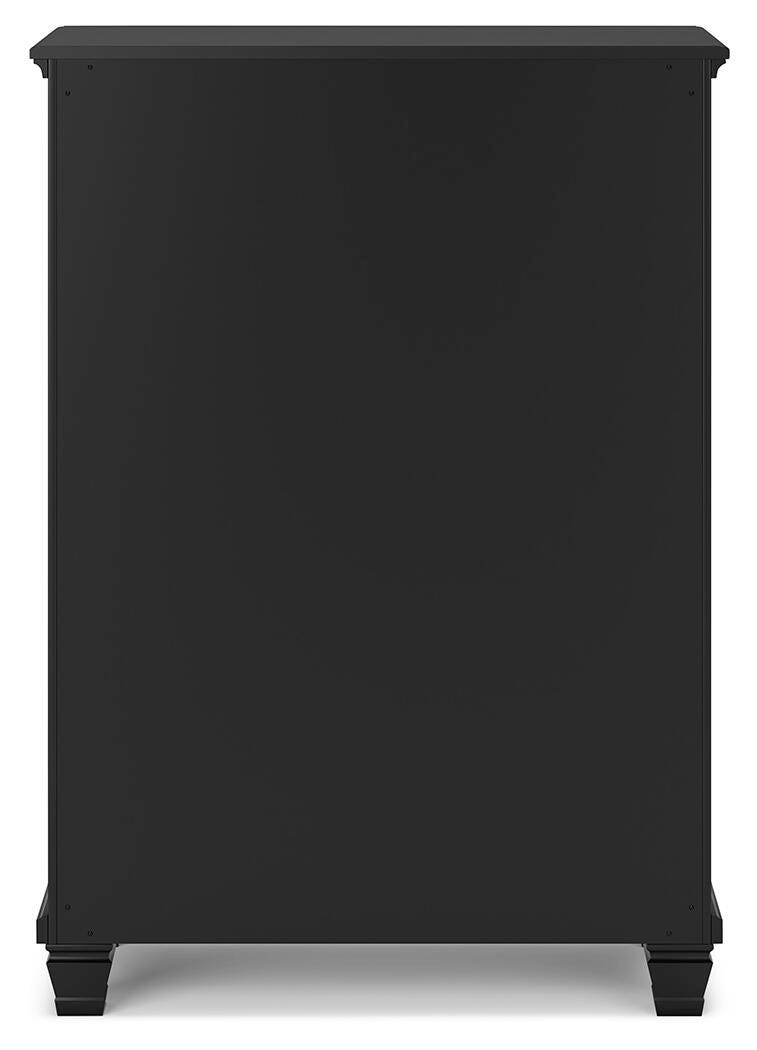 Lanolee Full Panel Storage Bed, Dresser and Chest in Black - PKG023911