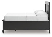 Lanolee Full Panel Storage Bed, Dresser and Mirror in Black - PKG023908