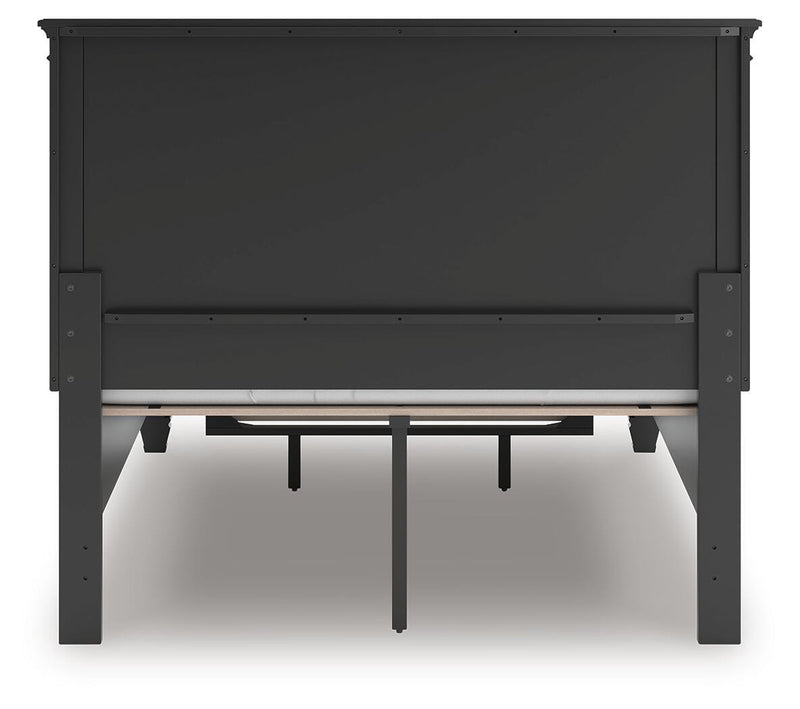 Lanolee Full Panel Storage Bed, Dresser and Nightstand in Black - PKG023910