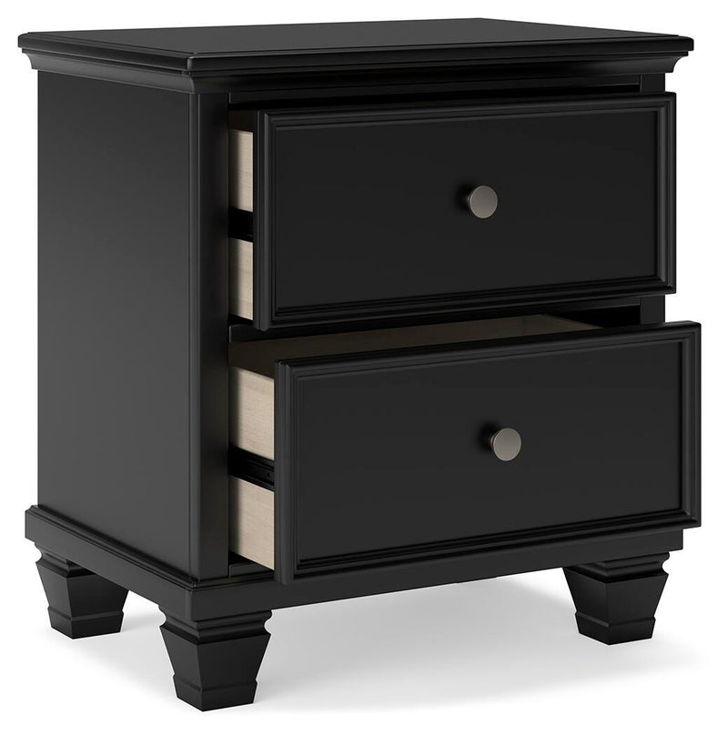 Lanolee Full Panel Storage Bed, Dresser and Nightstand in Black - PKG023910