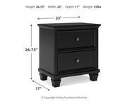 Lanolee Full Panel Storage Bed, Dresser and Nightstand in Black - PKG023910