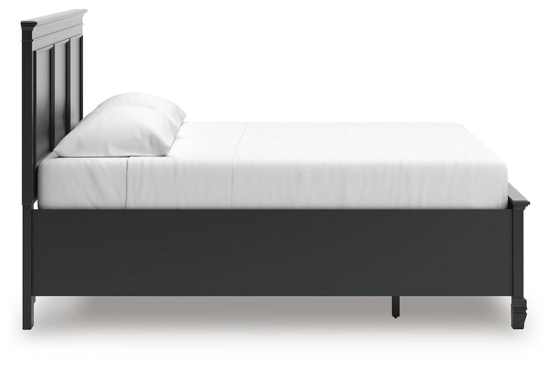 Lanolee King Panel Storage Bed, Dresser and Nightstand in Black - PKG023920