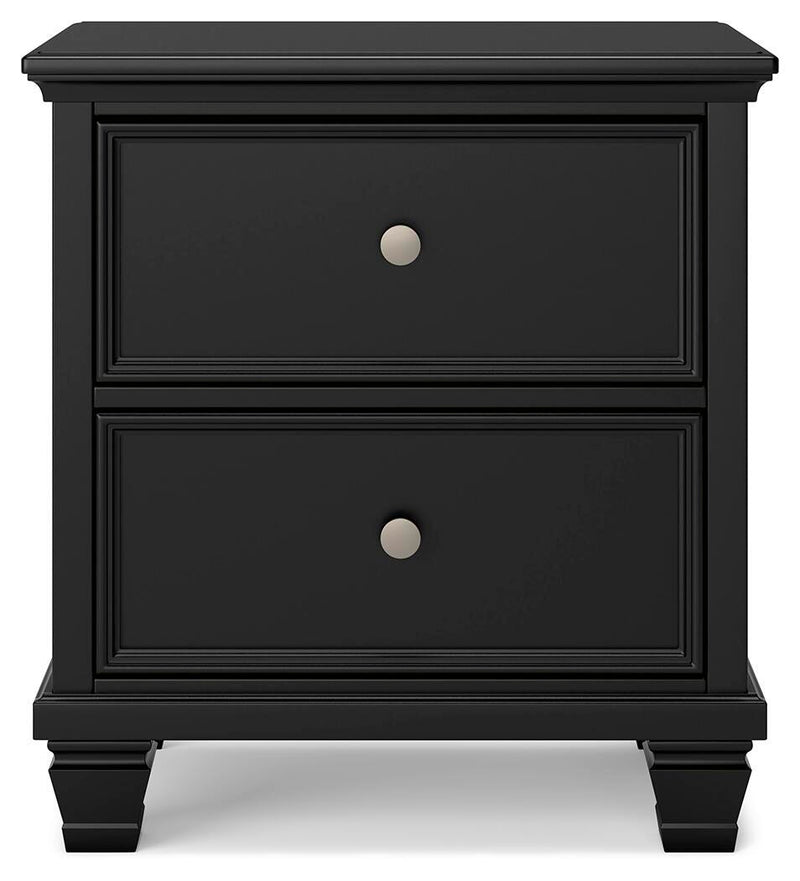 Lanolee King Panel Storage Bed, Dresser and Nightstand in Black - PKG023920