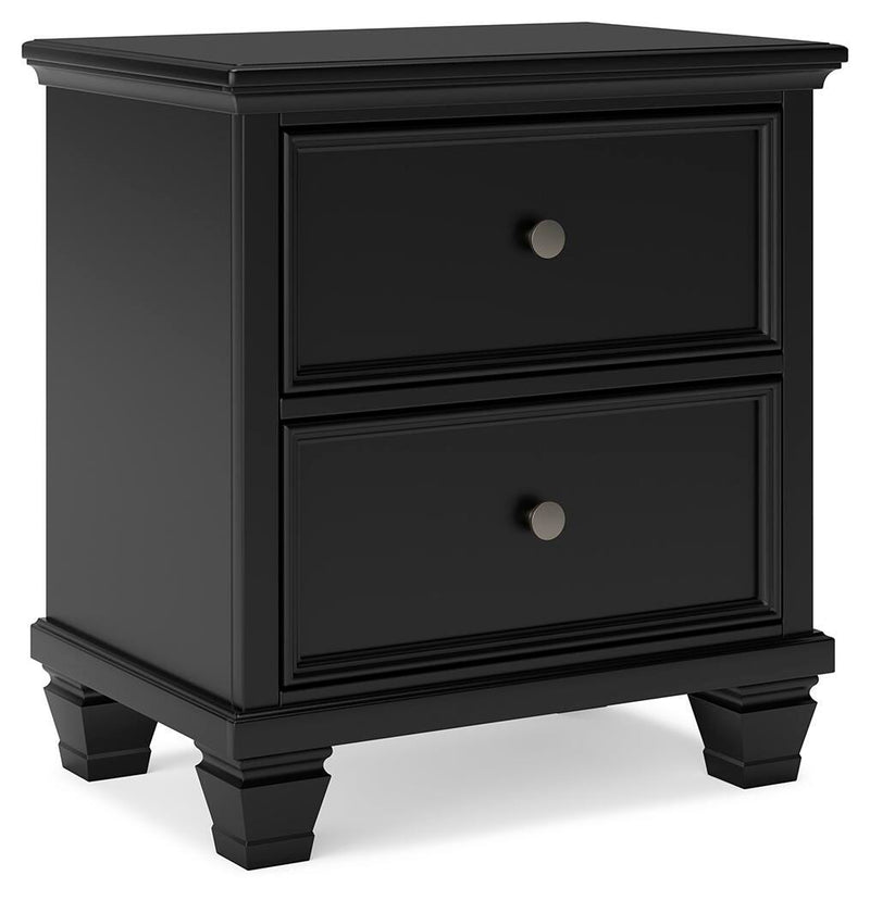 Lanolee King Panel Storage Bed, Dresser and Nightstand in Black - PKG023920