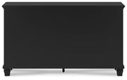 Lanolee King Panel Storage Bed, Dresser and Nightstand in Black - PKG023920
