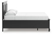 Lanolee Queen Panel Storage Bed, Dresser and Mirror in Black - PKG023913