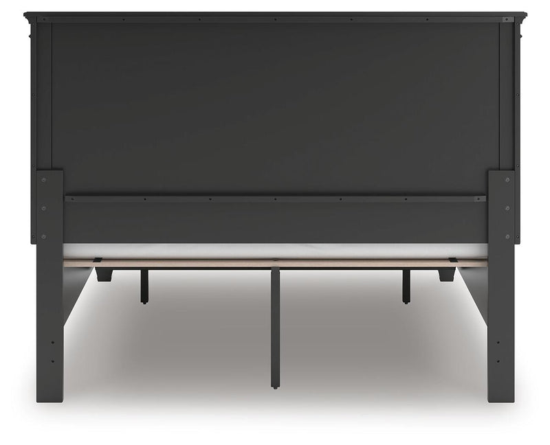 Lanolee Queen Panel Storage Bed, Dresser and Mirror in Black - PKG023913