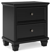 Lanolee Queen Panel Storage Bed, Dresser and Nightstand in Black - PKG023915