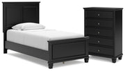 Lanolee Twin Panel Bed and Chest - B687B30