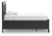 Lanolee Twin Panel Storage Bed, Dresser and Mirror in Black - PKG023903