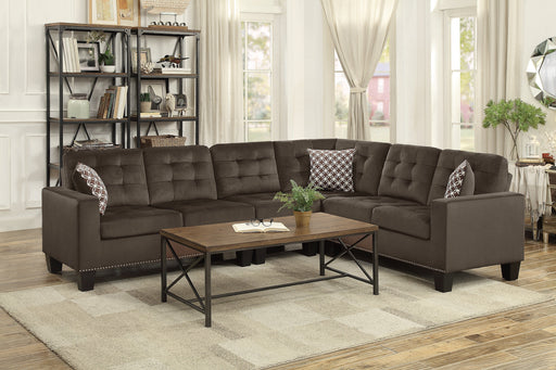 Lantana Chocolate Reversible Sectional - Gate FurnitureSectional