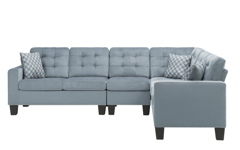 Lantana Gray Reversible Sectional - Gate FurnitureSectional