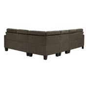 Lantana New Chocolate Reversible Sectional - Gate FurnitureSectional