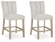 Larawyn Bisque Counter Height Barstool, Set of 2 - PCD575-124