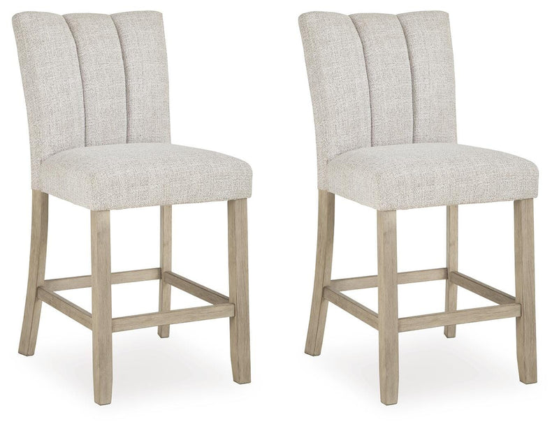 Larawyn Bisque Counter Height Barstool, Set of 2 - PCD575-124