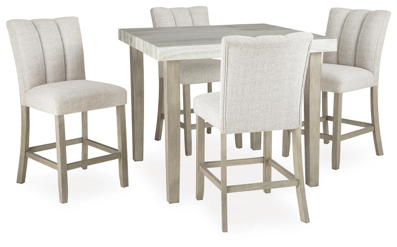 Larawyn Counter Height Dining Table and 4 Barstools - PCD575D2