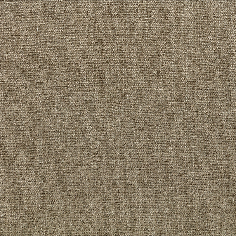 Larea Linen Textured Fabric Upholstered Ottoman in Brown - 22067Brown