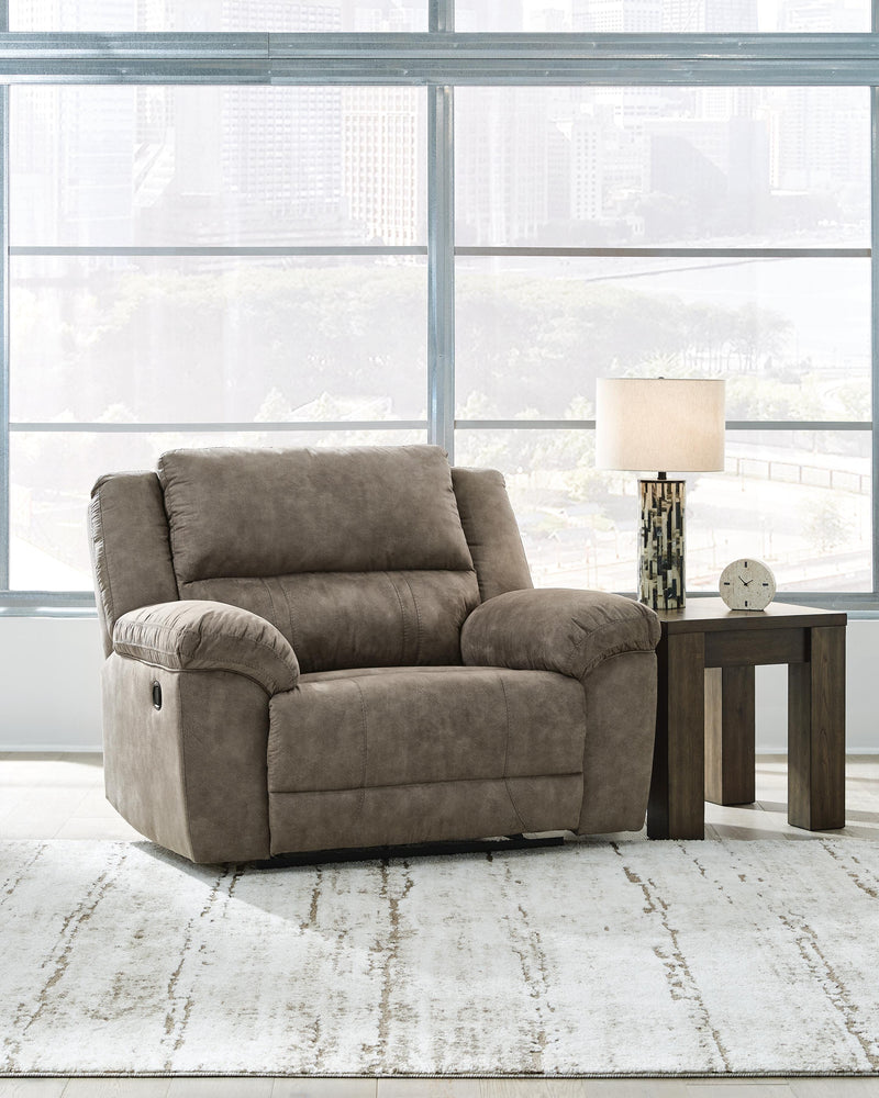 Laresview Fossil Reclining Loveseat and Oversized Recliner - 37203U2