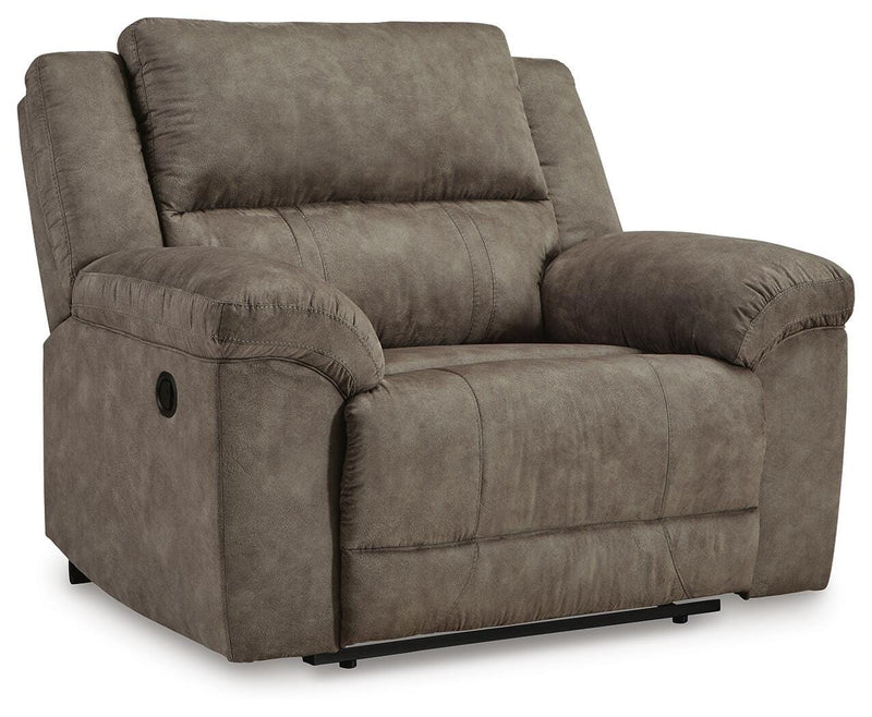 Laresview Fossil Reclining Loveseat and Oversized Recliner - 37203U2