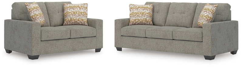 Larimer Sofa and Loveseat in Iron - PKG024688