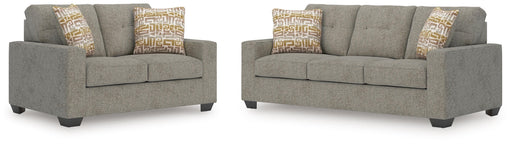 Larimer Sofa and Loveseat in Iron - PKG024688