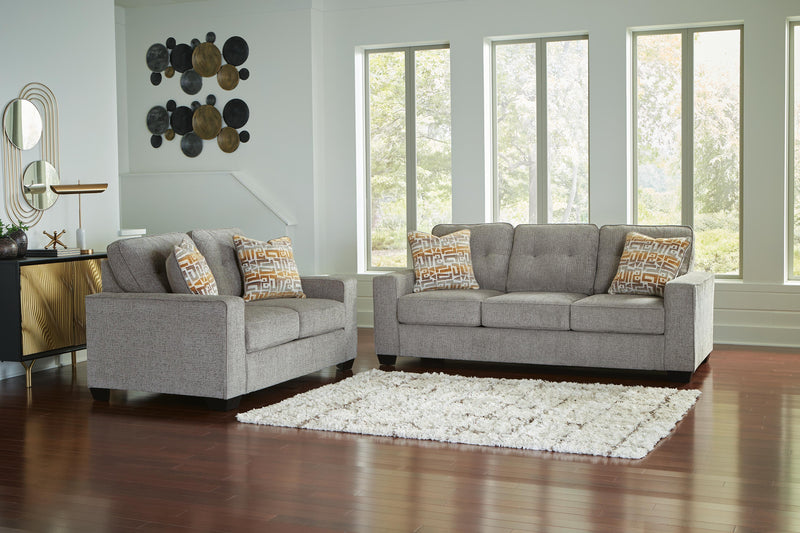 Larimer Sofa and Loveseat in Iron - PKG024688