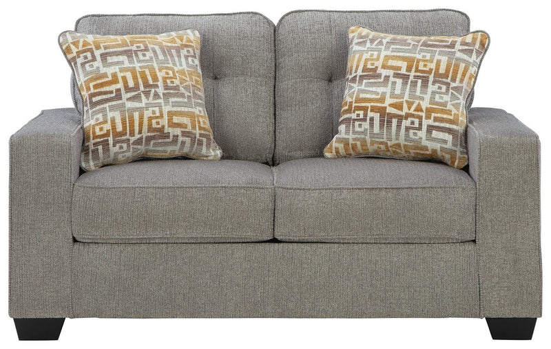 Larimer Sofa and Loveseat in Iron - PKG024688