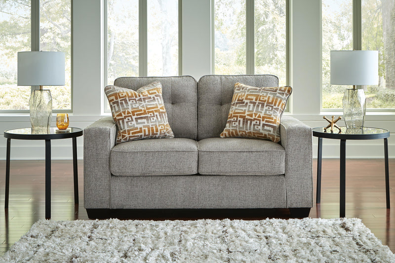 Larimer Sofa and Loveseat in Iron - PKG024688