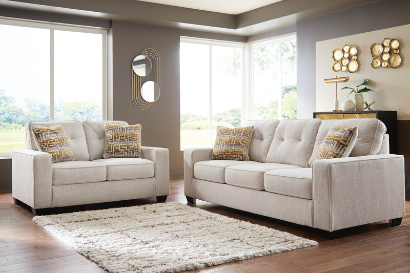 Larimer Sofa and Loveseat in Stone - PKG024687