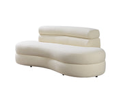 Larissa Ivory Boucle Loveseat - Gate FurnitureLoveseat