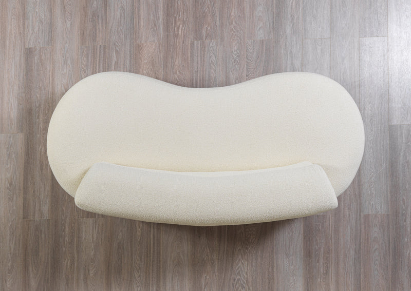 Larissa Ivory Boucle Loveseat - Gate FurnitureLoveseat
