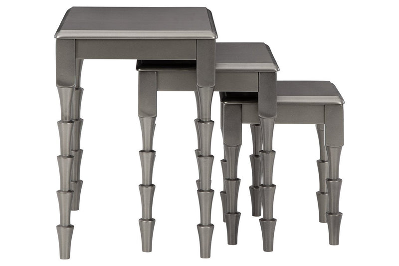 Larkendale Metallic Gray Accent Table (Set of 3) - Gate FurnitureTable