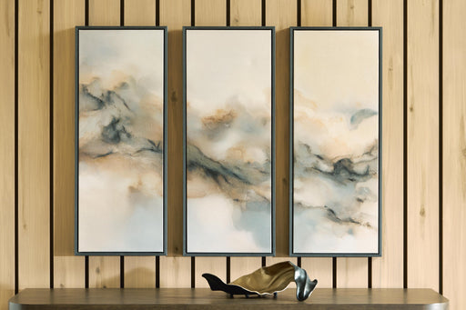 Larrondale Black/Gray/Brown Wall Art (Set of 3) - A8000556