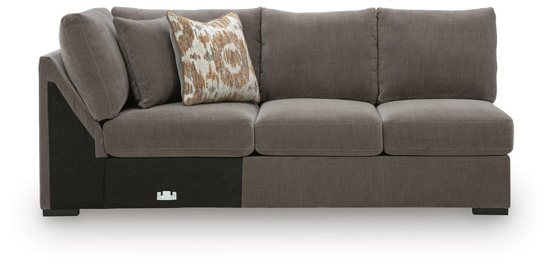 Larson Levee Espresso Left-Arm Facing Armless Loveseat with Wedge - PC8620530