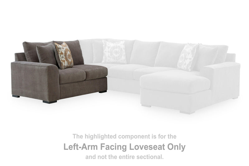 Larson Levee Espresso Left-Arm Facing Loveseat - PC8620555