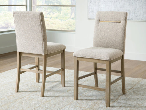 Lasinger Light Brown Counter Height Barstool, Set of 2 - PCD852-124