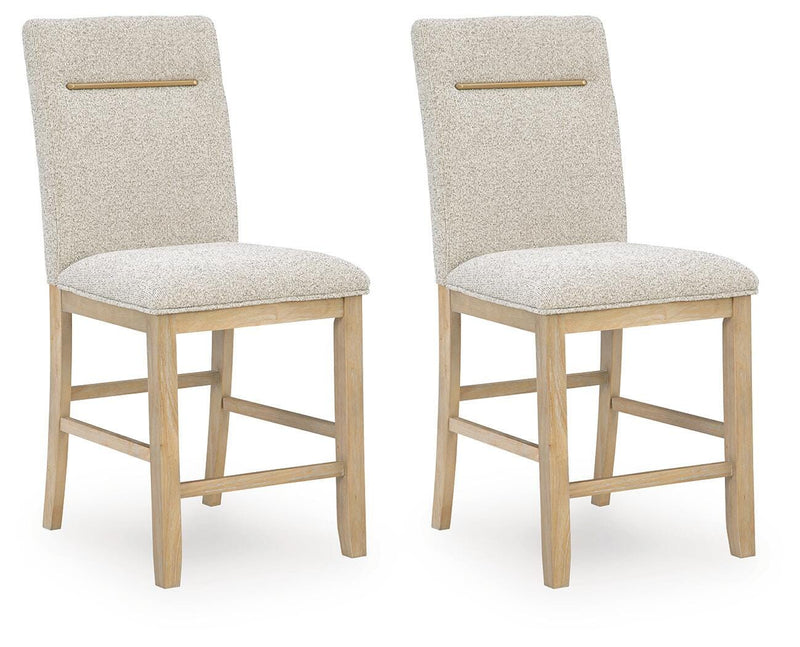 Lasinger Light Brown Counter Height Barstool, Set of 2 - PCD852-124