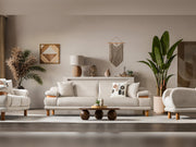 Latte 3-pieces (Sofa & Loveseat & Chair) Livingroom Set in Cream - 200-ST-LAT-HENRY06-321