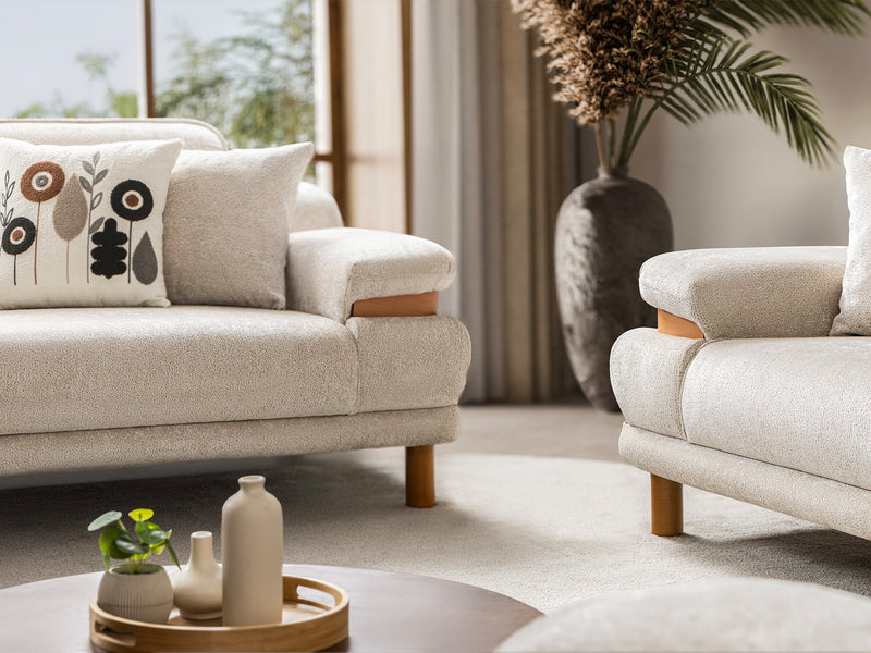 Latte 3-pieces (Sofa & Loveseat & Chair) Livingroom Set in Cream - 200-ST-LAT-HENRY06-321