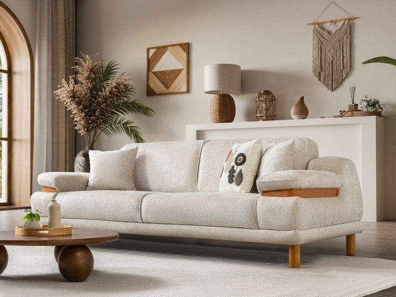 Latte 3-pieces (Sofa & Loveseat & Chair) Livingroom Set in Cream - 200-ST-LAT-HENRY06-321