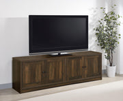Laughlin 4-door Engineered Wood 78-inch TV Stand Dark Pine - 724123
