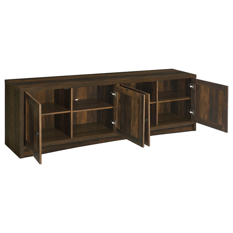 Laughlin 4-door Engineered Wood 78-inch TV Stand Dark Pine - 724123
