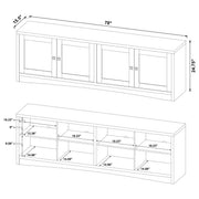 Laughlin 4-door Engineered Wood 78-inch TV Stand White - 724113