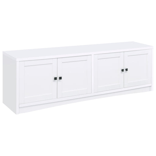 Laughlin 4-door Engineered Wood 78-inch TV Stand White - 724113