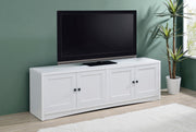 Laughlin 4-door Engineered Wood 78-inch TV Stand White - 724113