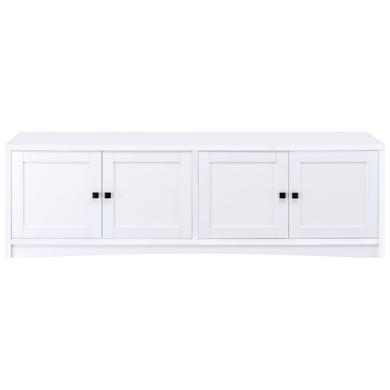 Laughlin 4-door Engineered Wood 78-inch TV Stand White - 724113